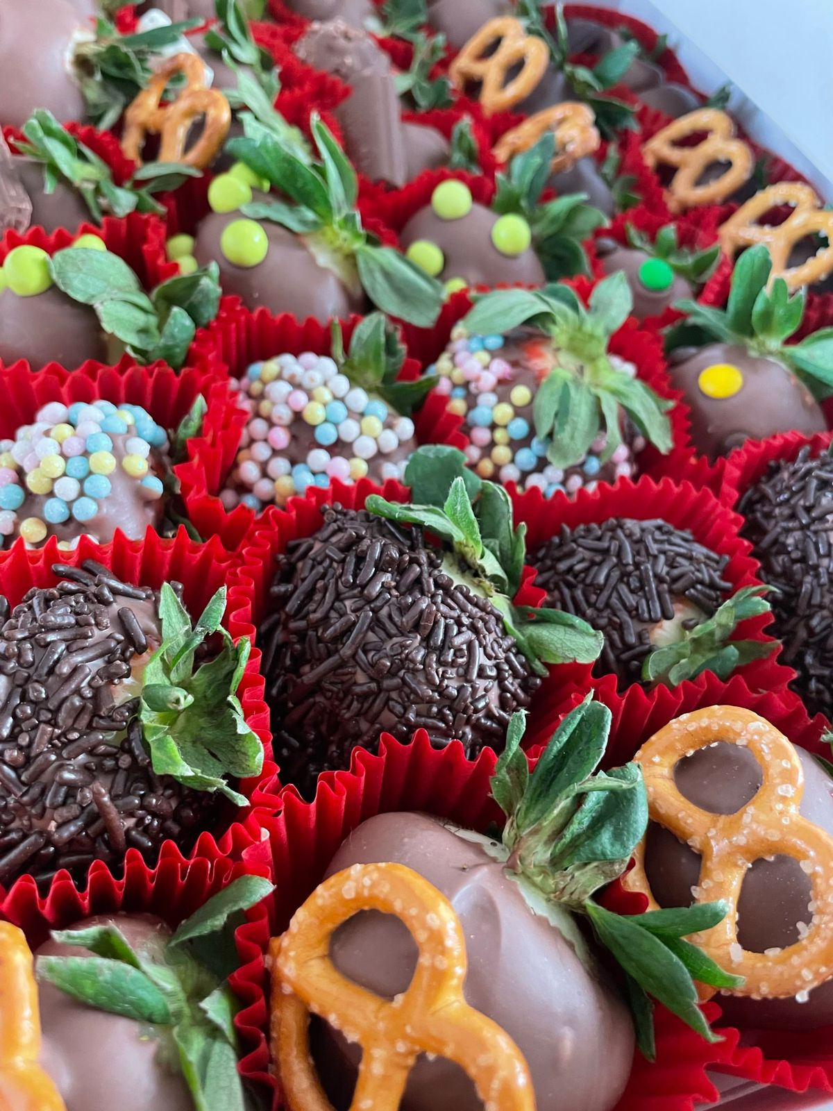 Fresas con chocolate semiamargo