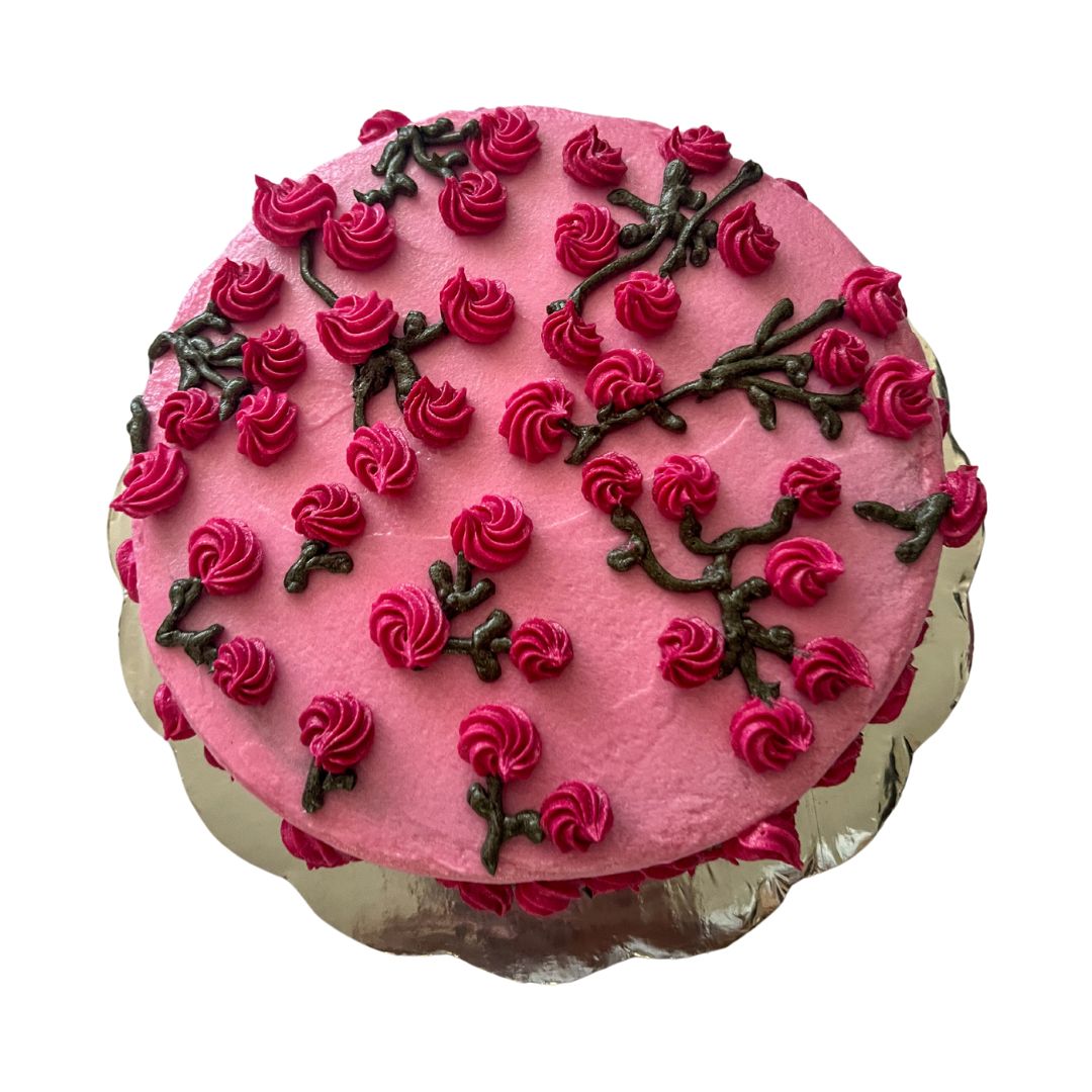 Pastel con mini rosas