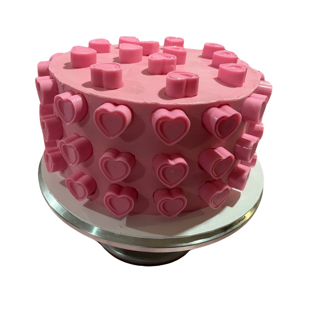 Pastel con corazones